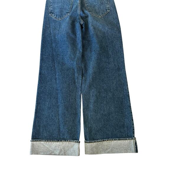 Agolde Dame High Rise Button Fly Wide Leg Jeans Control Size 25 Baggy Skater - Picture 10 of 16